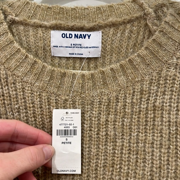 NWT Old Navy Heathered Cozy Shaker-Stitch Pullover Sweater - Picture 3 of 5